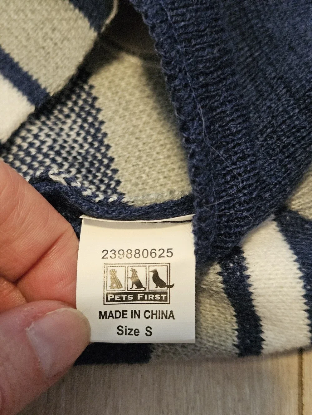 NFL Dallas Cowboys Pet Sweater Dog Clothes Knit Navy Blue Grey Small New NWT